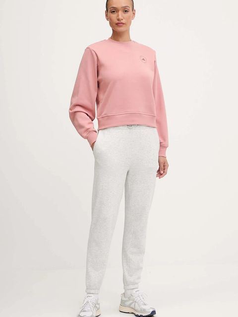 adidas by Stella McCartney bluza bawełniana damska kolor pomarańczowy z nadrukiem JX6784
