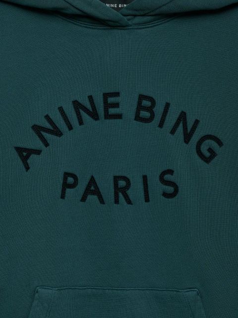 ANINE BING Harvey hooded sweatshirt - Green