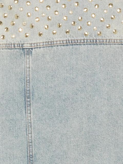 PINKO Gemito studded distressed gilet - Blue