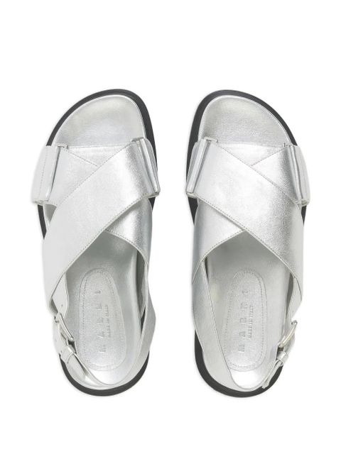 Marni leather sandals - Grey