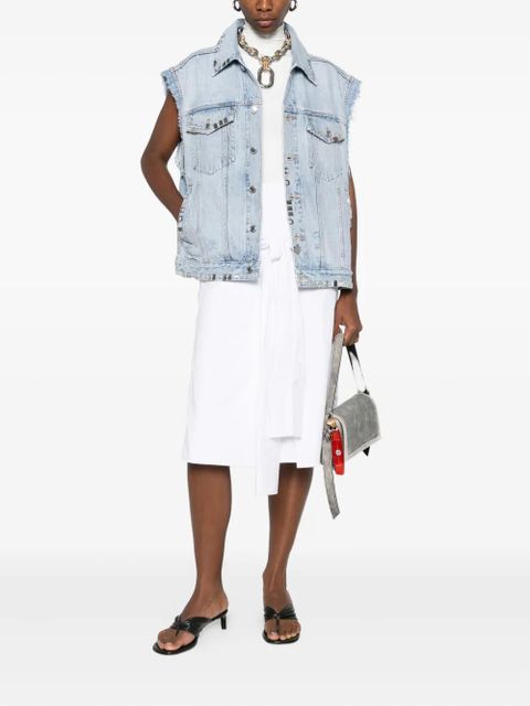 Alexander Wang embellished sleeveless denim jacket - Blue - zdjęcie produktu nr 2