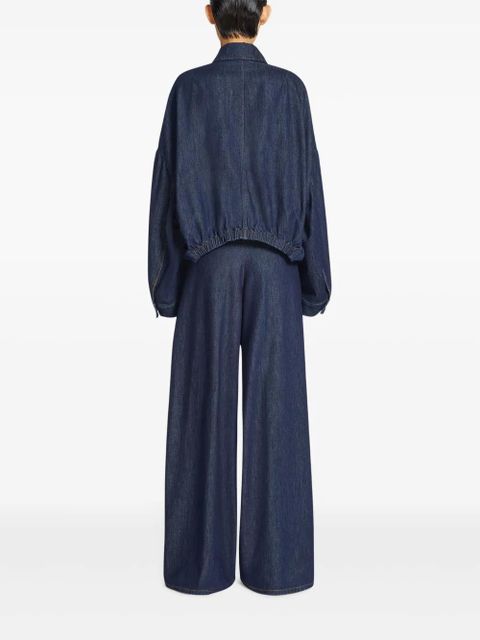 DRIES VAN NOTEN pleated wide-leg jeans - Blue - zdjęcie produktu nr 2