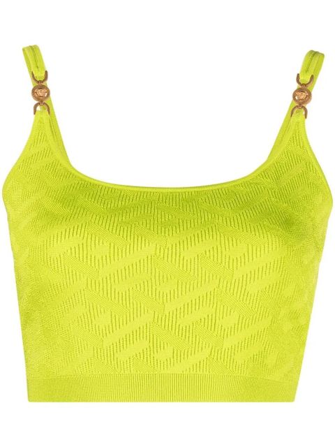Versace Medusa-motif knitted top - Green - zdjęcie produktu nr 1