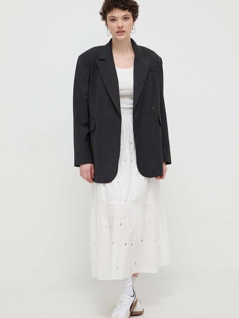 Desigual spódnica bawełniana VICENZA kolor biały maxi rozkloszowana 24SWFW05 - zdjęcie produktu nr 2