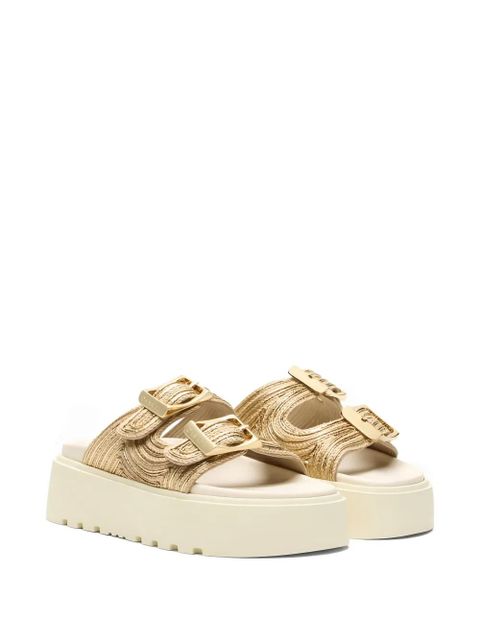 Casadei Thaiti Birki buckle-strap platform sandals - Neutrals - zdjęcie produktu nr 2