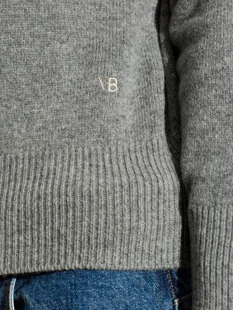 Victoria Beckham roll-neck logo-detailed sweater - Grey
