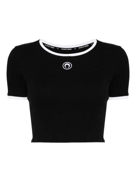 Marine Serre logo ringer top - Black - zdjęcie produktu nr 1
