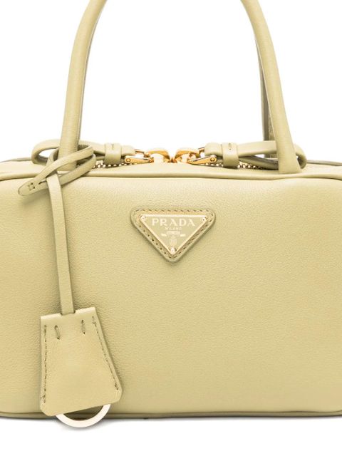 Prada triangle-logo satchel bag - Green