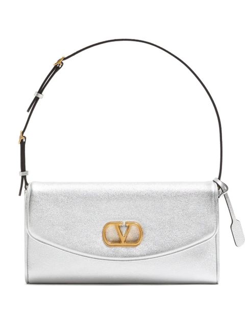 Valentino Garavani small DeVain logo shoulder bag - Silver - zdjęcie produktu nr 1