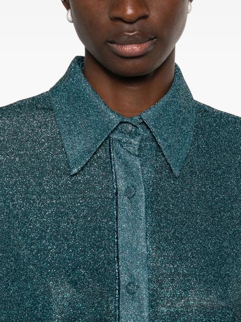 Oséree Lumière flared sleeve shirt - Green
