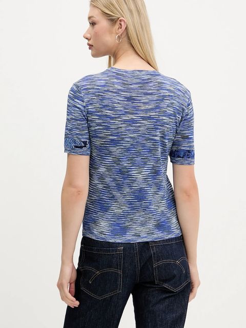 Desigual t-shirt DANAE damski kolor niebieski 25WWTF04