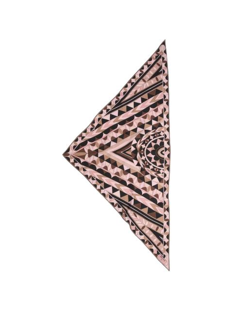 PUCCI Manuba print silk triangle scarf - Pink - zdjęcie produktu nr 1