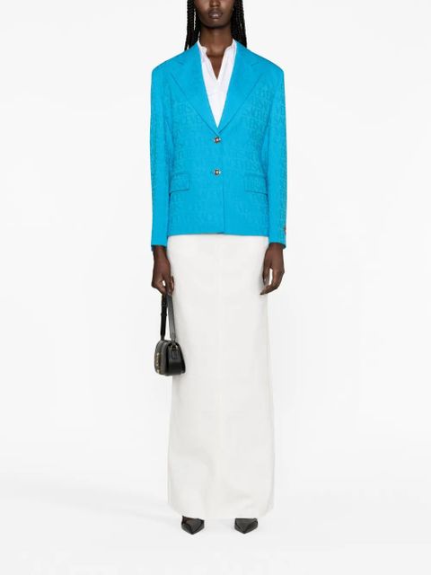 Versace Versace Allover virgin-wool jacquard blazer - Blue - zdjęcie produktu nr 2