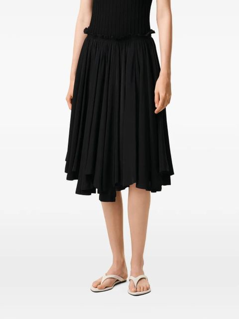AMI Paris Corolla A-line midi skirt - Black