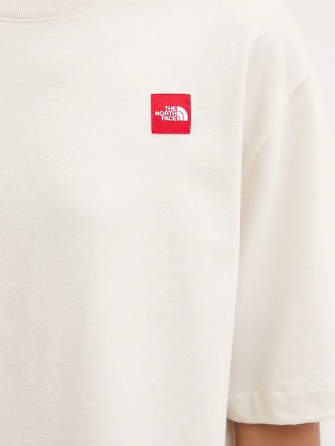 The North Face t-shirt bawełniany Redbox damski kolor beżowy NF0A8EG6QLI1