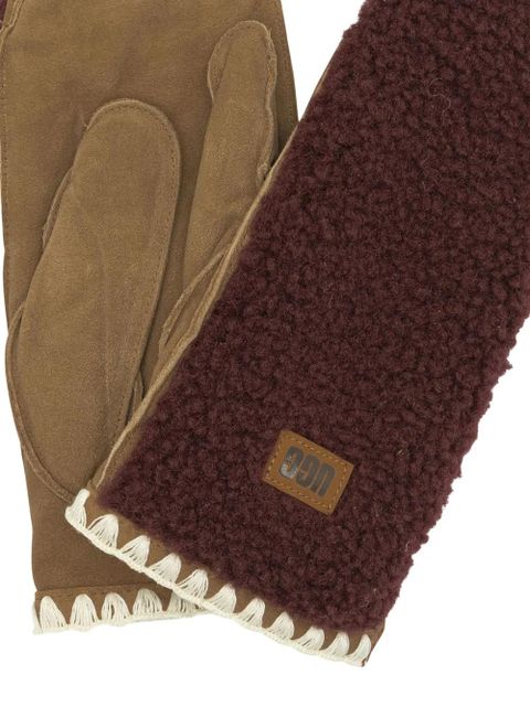 UGG logo-patched gloves - Brown