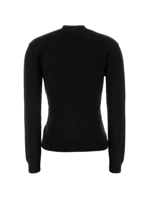 LEMAIRE twisted V-neck cardigan - Black - zdjęcie produktu nr 2