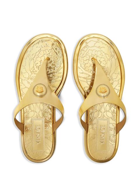 Versace Alia metallic flat sandals - Gold - zdjęcie produktu nr 2