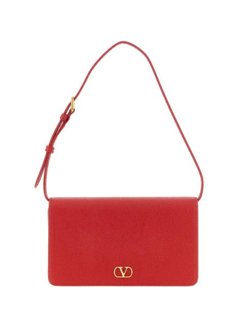 Valentino Garavani grainy vlogo signature shoulder bag - Red - zdjęcie produktu nr 1