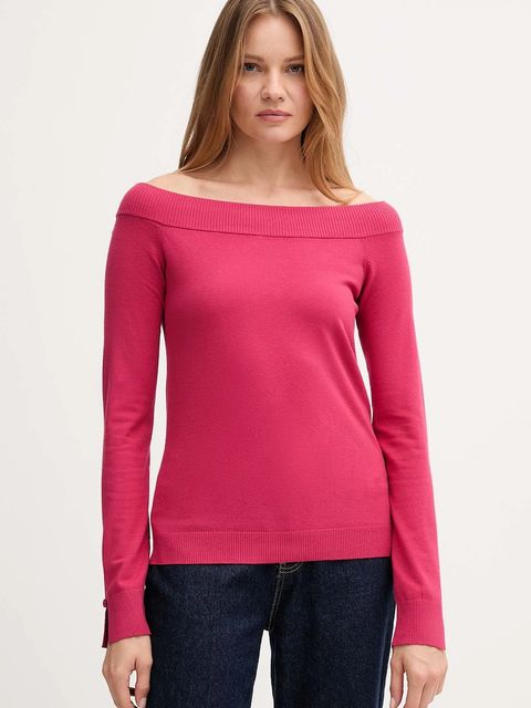 United Colors of Benetton sweter damski kolor różowy lekki 1W2AD10E0 - zdjęcie produktu nr 1
