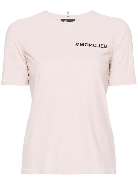 Moncler Grenoble logo-embossed technical-jersey T-shirt - Pink - zdjęcie produktu nr 1