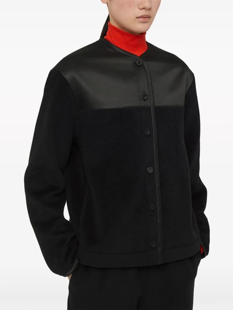 Jil Sander panelled fleece jacket - Black