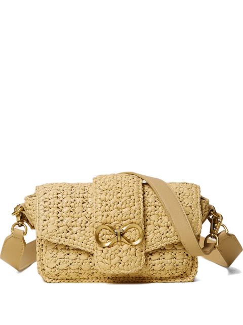 TWINSET logo-plaque woven shoulder bag - Neutrals - zdjęcie produktu nr 1