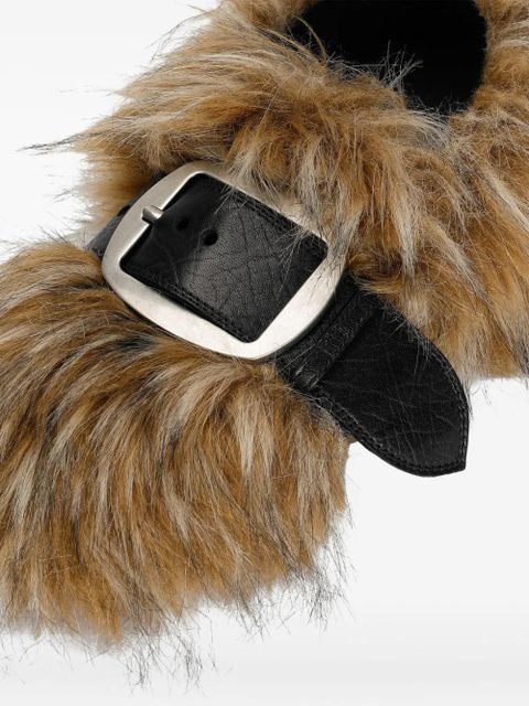 Dolce & Gabbana fur buckled loafers - Brown