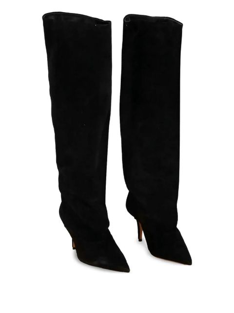 Paris Texas 75mm Ines suede boots - Black