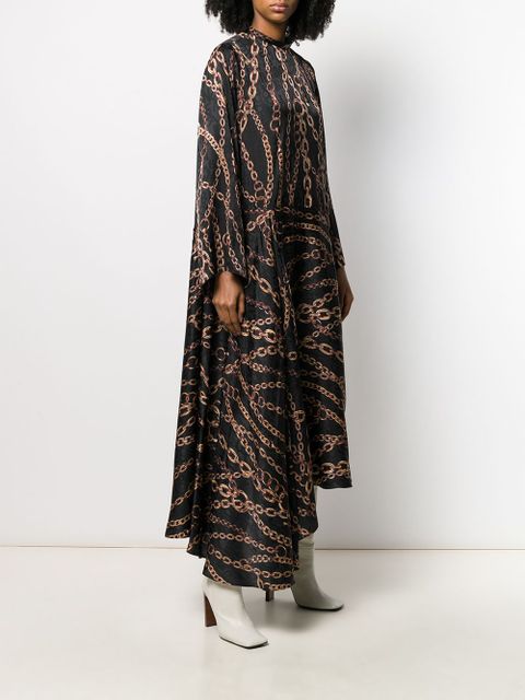 Balenciaga Chains Typo asymmetric dress - Black
