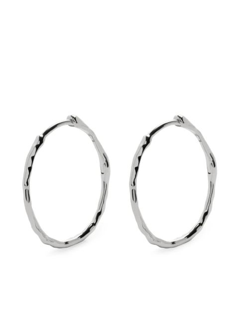 Monica Vinader 14K white gold medium Siren hoops - Silver - zdjęcie produktu nr 1