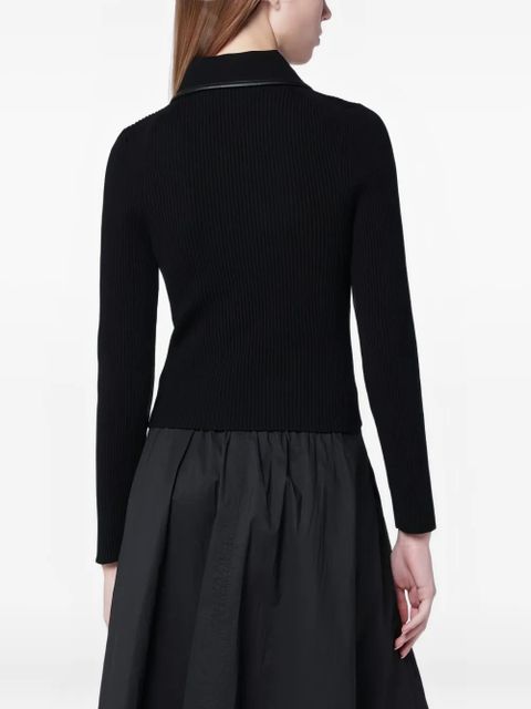 Simkhai zip collared polo shirt - Black