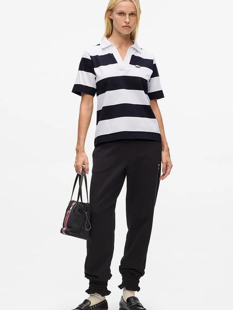 Karl Lagerfeld polo bawełniane IKON damski kolor czarny A4W17099 - zdjęcie produktu nr 2