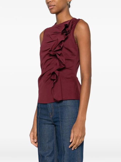 Ulla Johnson Clio ruffled tank top - Red