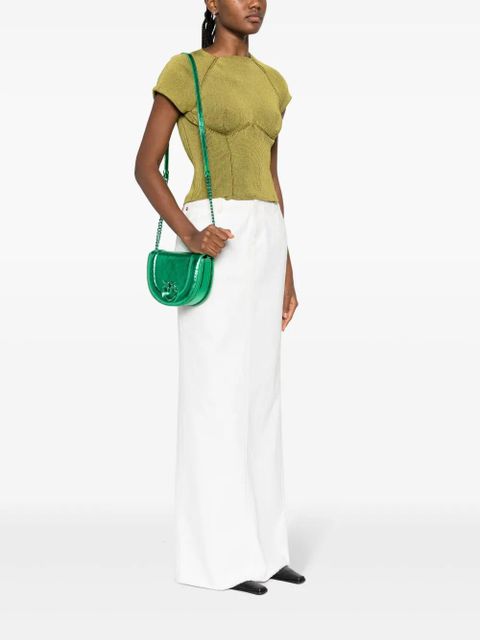 PINKO mini Click Round Love crossbody bag - Green - zdjęcie produktu nr 2