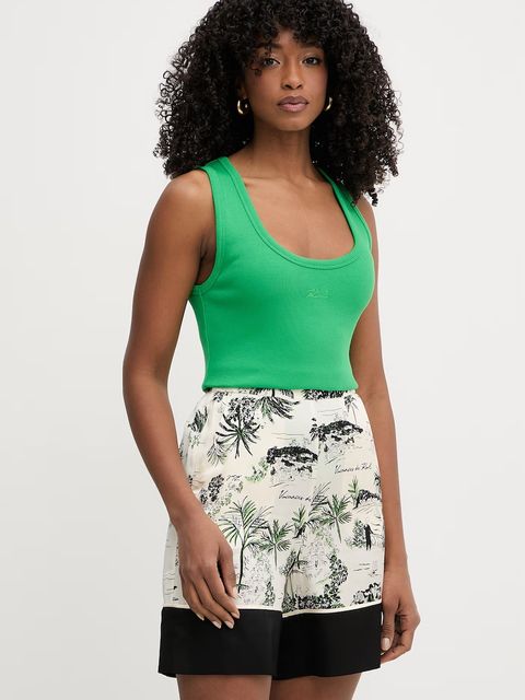 Karl Lagerfeld top damski bawełniany z elastanem - zdjęcie produktu nr 2