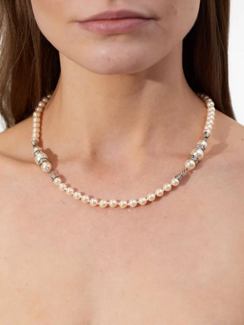 Alessandra Rich pearl silver beaded necklace - zdjęcie produktu nr 2