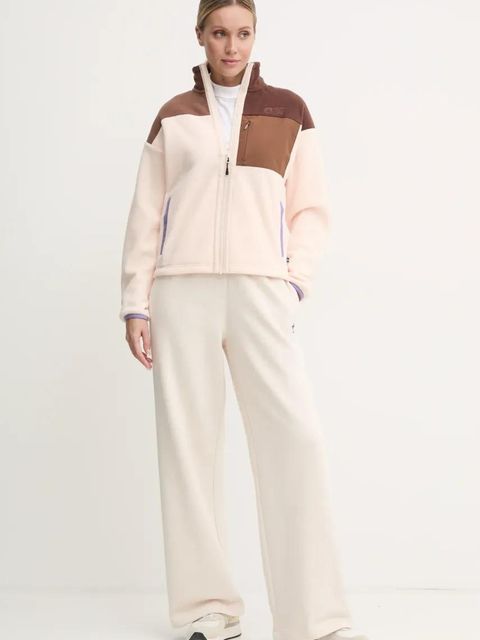 adidas Originals spodnie dresowe Femme Galore Wideleg Fleece Pants kolor beżowy gładkie JN3027 - zdjęcie produktu nr 2