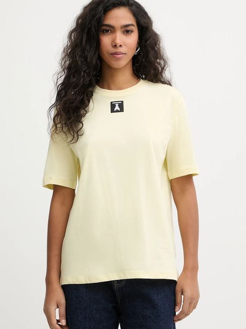 Patrizia Pepe t-shirt bawełniany damski kolor żółty 8M1612 J089 - zdjęcie produktu nr 1