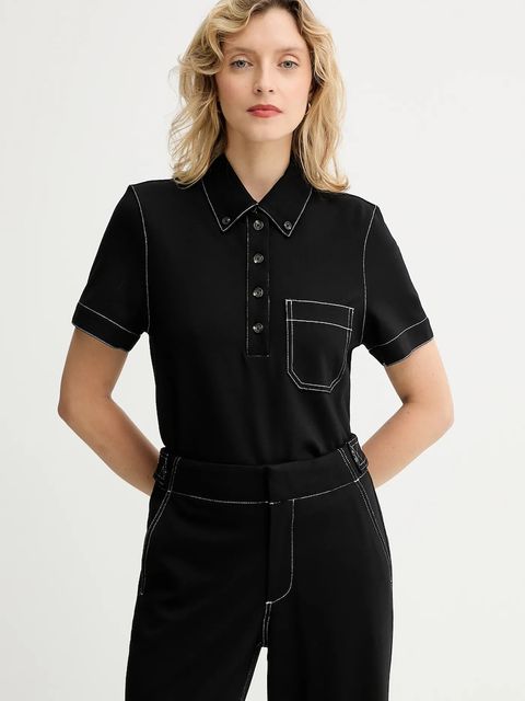 Rag & Bone polo damski kolor czarny RE2G25FT1PW - zdjęcie produktu nr 1