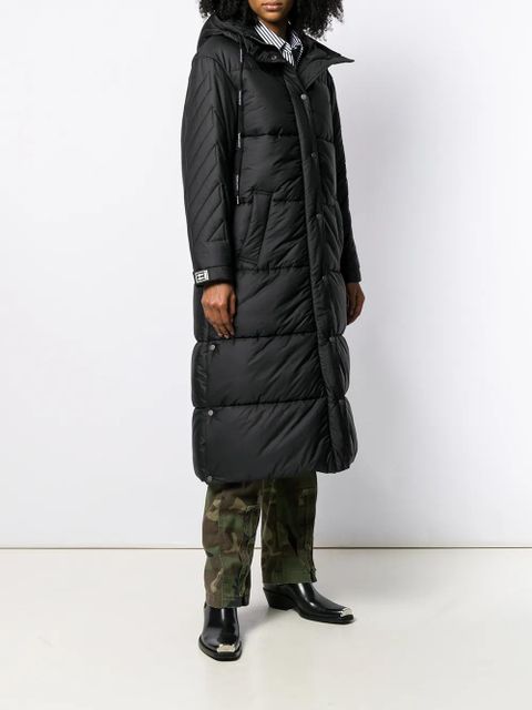 Off-White hooded padded coat - Black