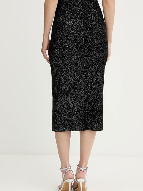 Armani Exchange spódnica welurowa kolor czarny midi ołówkowa XW000791 AF16143