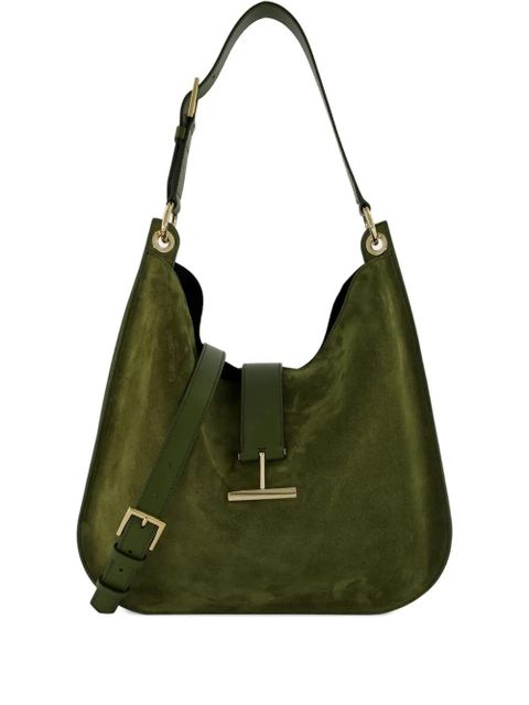 TOM FORD large Tara suede shoulder bag - Green - zdjęcie produktu nr 1
