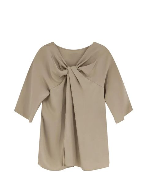 Max Mara gathered top - Neutrals - zdjęcie produktu nr 1