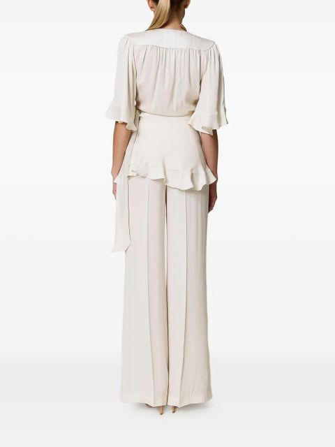 TWINSET ruffled wrap blouse - White - zdjęcie produktu nr 2