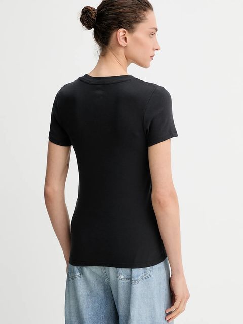 Levi's t-shirt bawełniany 2-pack damski kolor czarny 004AO