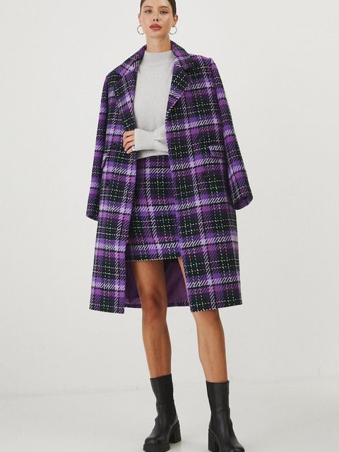 Medicine płaszcz z domieszką wełny przejściowy dwurzędowy