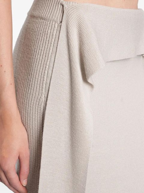 ENTIRE STUDIOS layered wrap skirt - Neutrals