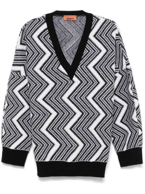 Missoni zigzag wool sweater - Black - zdjęcie produktu nr 1