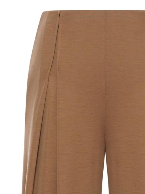 Max Mara pleated wool palazzo pants - Brown
